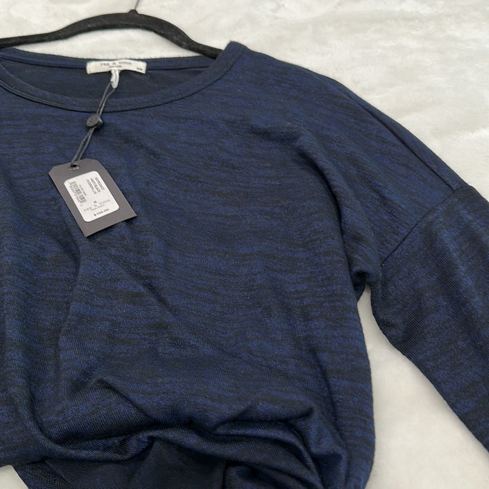 Rag & bone navy/black beautiful top size M - Picture 10 of 10